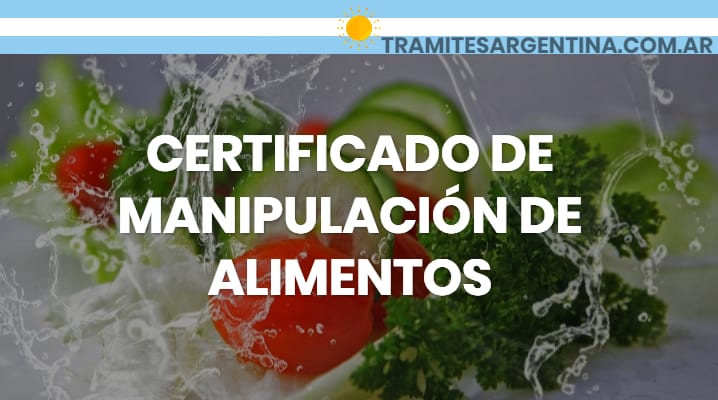 Certificado de manipulación de alimentos 