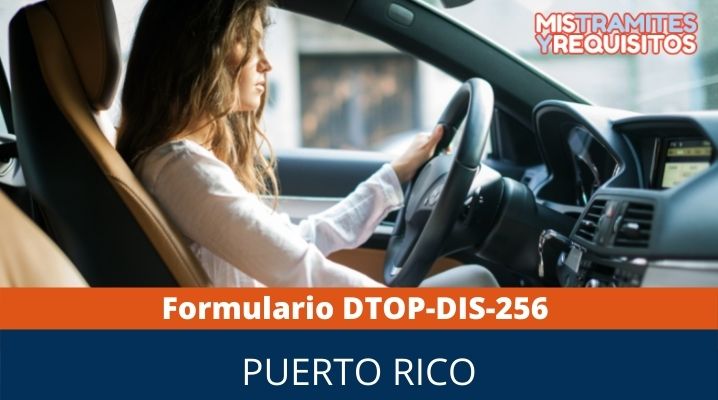 Formulario DTOP-DIS-256 Puerto Rico