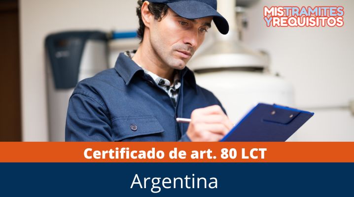 Certificado de Art 80 LCT 