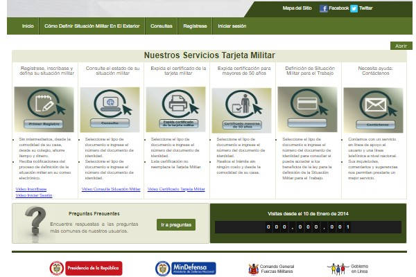 pagina para incribirse libreta militar colombia