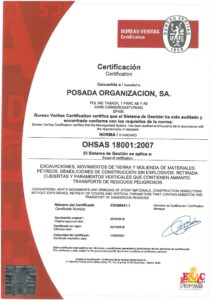 Certificado OHSAS 18001 