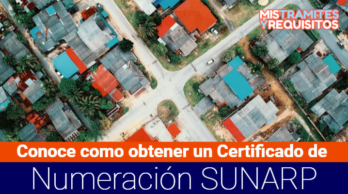Certificado de Numeración SUNARP 