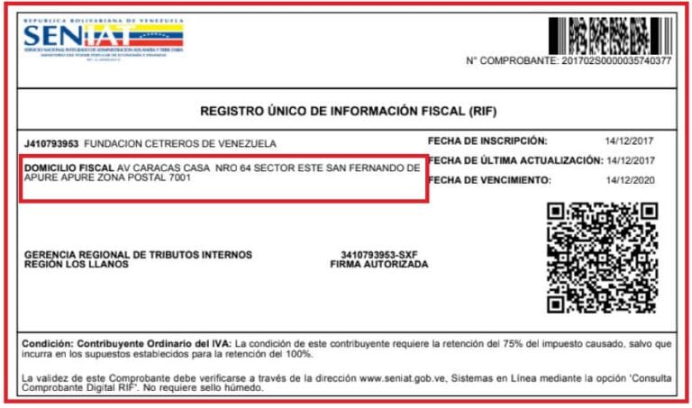 Numero De Rif ¿Cómo saber la Dirección Fiscal de una Empresa en Venezuela?