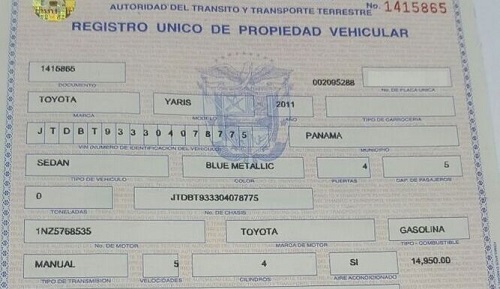 verificar placa de vehículo en Panamá
