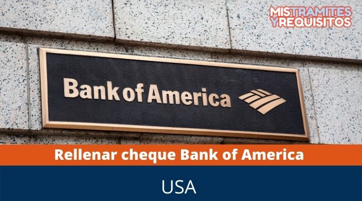 Rellenar Cheque Bank of America